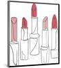 Fashionista - Lipstick Lineup-Dana Shek-Mounted Art Print