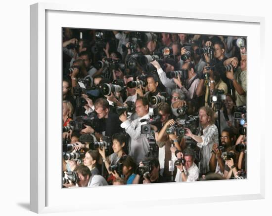 Fashions at the Showing of the Michael Kors Spring 2006 Collection-null-Framed Photographic Print