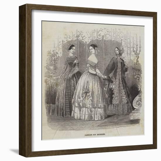 Fashions for December-null-Framed Giclee Print