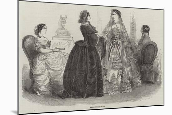 Fashions for March-null-Mounted Giclee Print