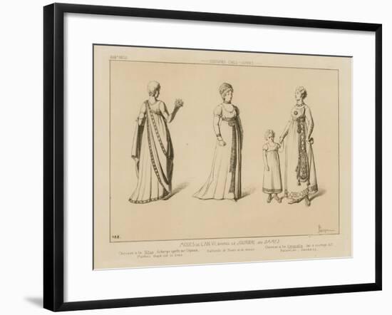 Fashions of the 6th Year, after Le Journal Des Dames-Raphael Jacquemin-Framed Giclee Print