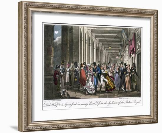 Fashions Palais Royal-George Cruikshank-Framed Art Print