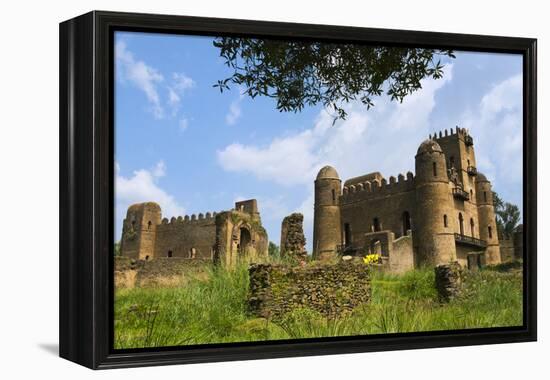 Fasilides' Castle in the fortress-city of Fasil Ghebbi, Gondar, Ethiopia-Keren Su-Framed Premier Image Canvas