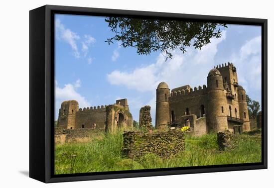 Fasilides' Castle in the fortress-city of Fasil Ghebbi, Gondar, Ethiopia-Keren Su-Framed Premier Image Canvas