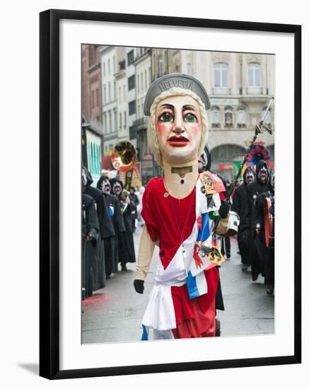 Fasnacht Carnival Costumes and Parade, Basel, Switzerland-Walter Bibikow-Framed Photographic Print