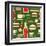 Fast Food Pattern-cienpies-Framed Art Print