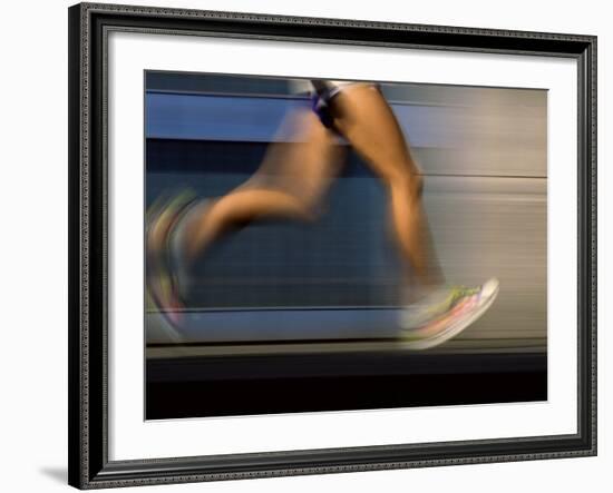 Fast Moving Feet and Legs-null-Framed Photographic Print