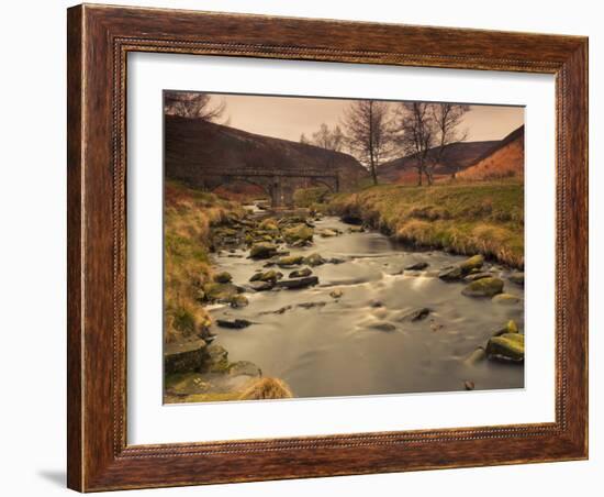 Fast Moving Stream, Near Ladybower Reservoir, Peak District Nat'l Park, Derbyshire, England-Ian Egner-Framed Photographic Print