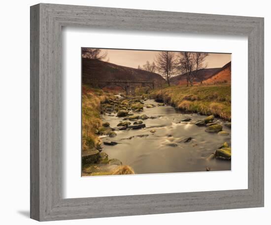 Fast Moving Stream, Near Ladybower Reservoir, Peak District Nat'l Park, Derbyshire, England-Ian Egner-Framed Photographic Print