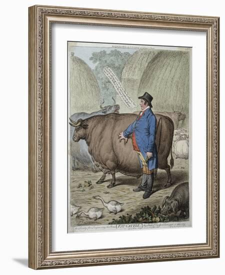 Fat Cattle, Published by Hannah Humphrey in 1802-James Gillray-Framed Giclee Print