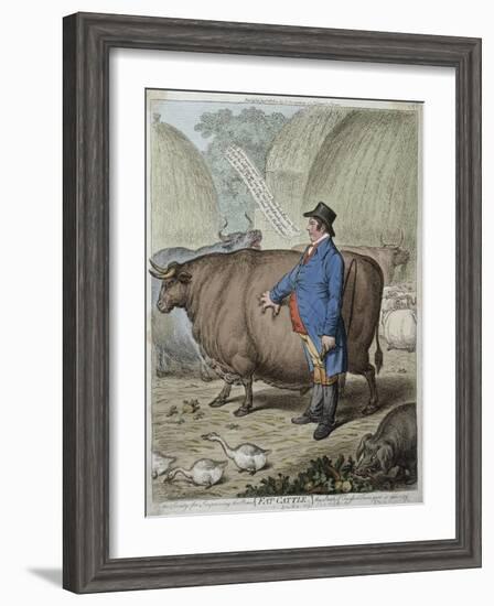 Fat Cattle, Published by Hannah Humphrey in 1802-James Gillray-Framed Giclee Print