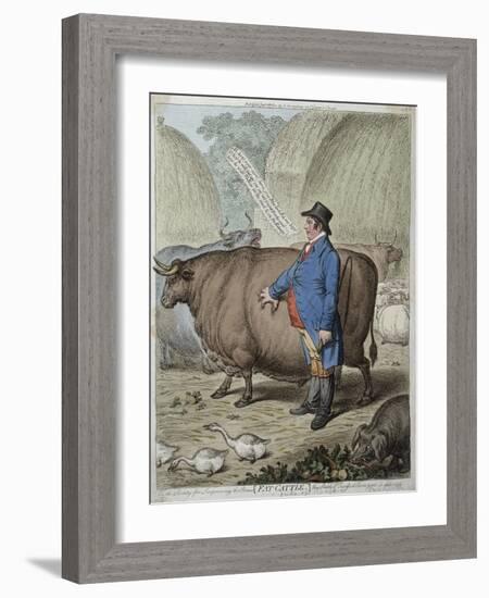 Fat Cattle, Published by Hannah Humphrey in 1802-James Gillray-Framed Giclee Print