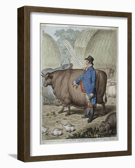 Fat Cattle, Published by Hannah Humphrey in 1802-James Gillray-Framed Giclee Print