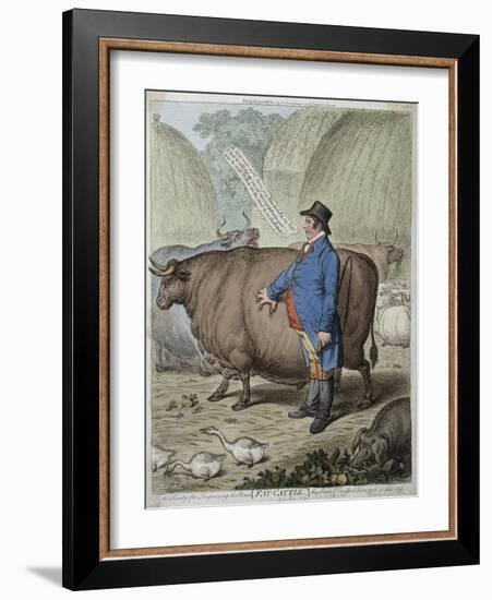 Fat Cattle, Published by Hannah Humphrey in 1802-James Gillray-Framed Giclee Print