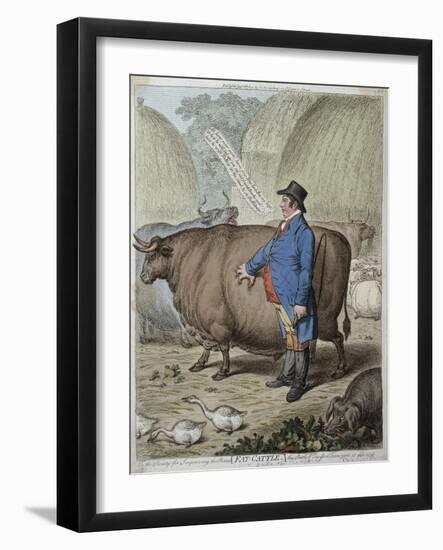 Fat Cattle, Published by Hannah Humphrey in 1802-James Gillray-Framed Giclee Print