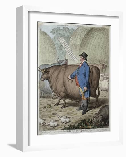 Fat Cattle, Published by Hannah Humphrey in 1802-James Gillray-Framed Giclee Print