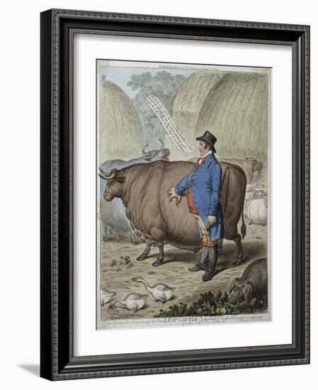 Fat Cattle, Published by Hannah Humphrey in 1802-James Gillray-Framed Giclee Print