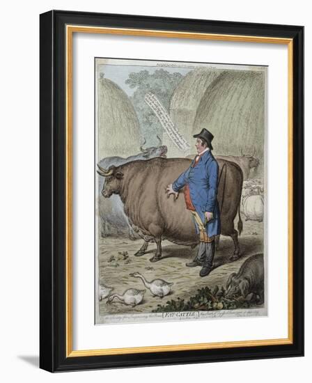 Fat Cattle, Published by Hannah Humphrey in 1802-James Gillray-Framed Giclee Print