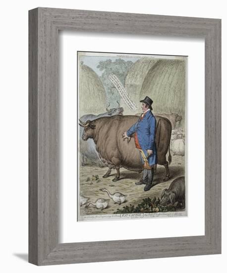 Fat Cattle, Published by Hannah Humphrey in 1802-James Gillray-Framed Giclee Print