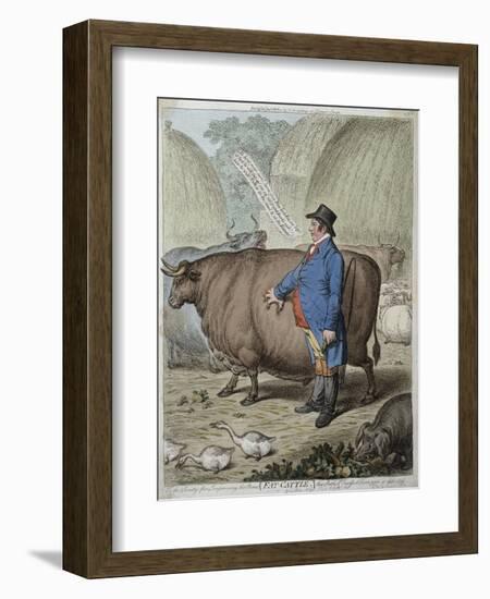 Fat Cattle, Published by Hannah Humphrey in 1802-James Gillray-Framed Giclee Print