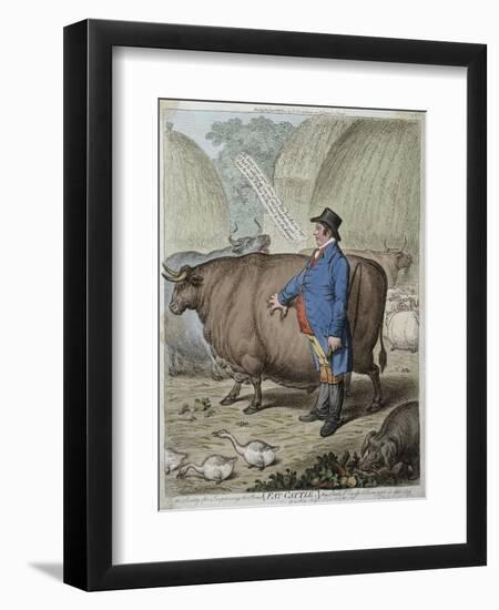 Fat Cattle, Published by Hannah Humphrey in 1802-James Gillray-Framed Giclee Print