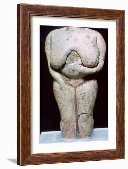 Fat lady statuette, (3500-2300 BC) Artist: Unknown-Unknown-Framed Giclee Print