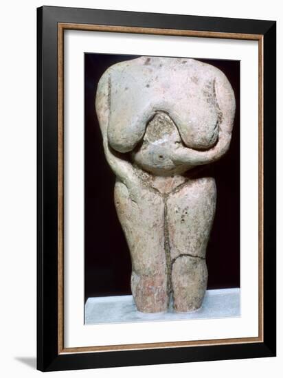 Fat lady statuette, (3500-2300 BC) Artist: Unknown-Unknown-Framed Giclee Print