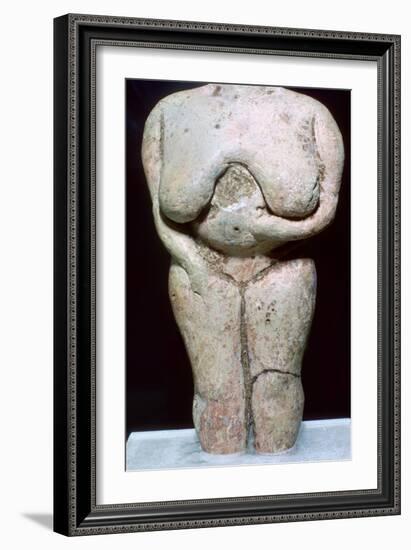 Fat lady statuette, (3500-2300 BC) Artist: Unknown-Unknown-Framed Giclee Print