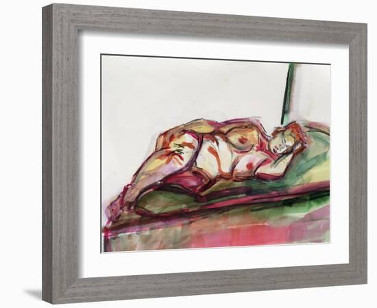 Fat Sleeping Nude, 2015-Julie Held-Framed Giclee Print