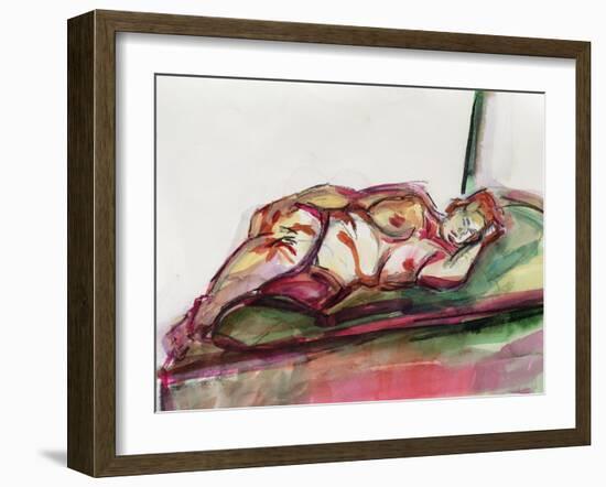 Fat Sleeping Nude, 2015-Julie Held-Framed Giclee Print