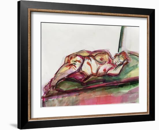 Fat Sleeping Nude, 2015-Julie Held-Framed Giclee Print