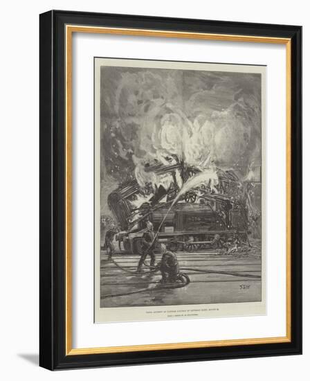 Fatal Accident at Clapham Junction on Saturday Night, 20 August-Francis S. Walker-Framed Giclee Print