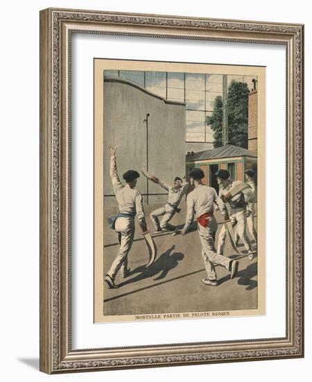 Fatal Basque Pelota, Illustration from 'Le Petit Journal', Supplement Illustre, 26th May 1907-French School-Framed Giclee Print