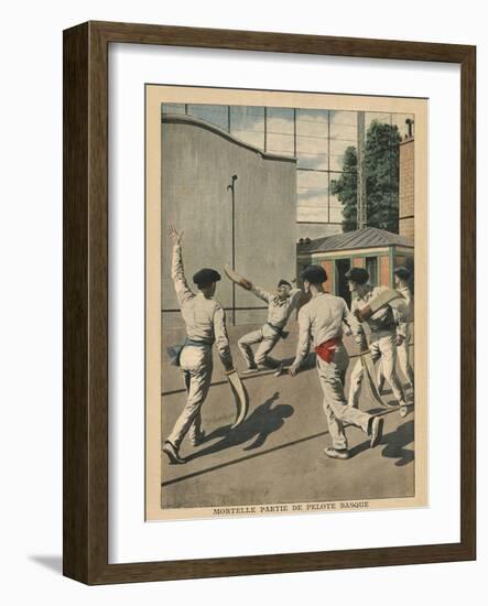 Fatal Basque Pelota, Illustration from 'Le Petit Journal', Supplement Illustre, 26th May 1907-French School-Framed Giclee Print
