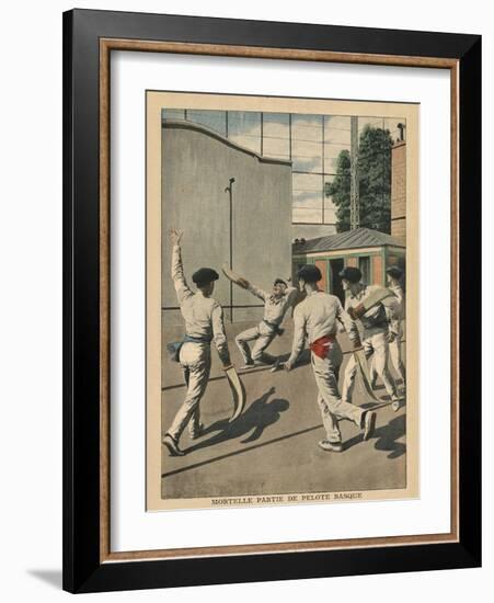 Fatal Basque Pelota, Illustration from 'Le Petit Journal', Supplement Illustre, 26th May 1907-French School-Framed Giclee Print