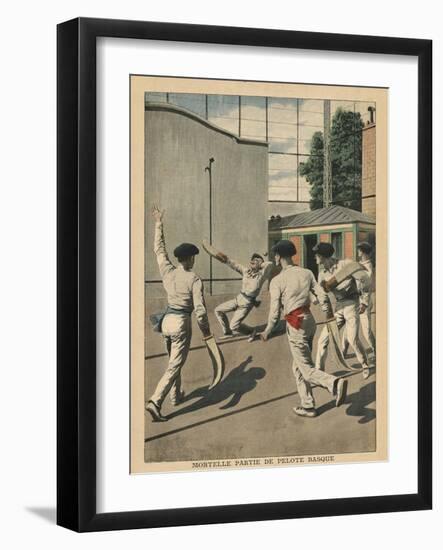 Fatal Basque Pelota, Illustration from 'Le Petit Journal', Supplement Illustre, 26th May 1907-French School-Framed Giclee Print
