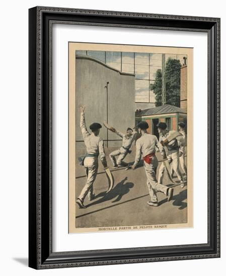 Fatal Basque Pelota, Illustration from 'Le Petit Journal', Supplement Illustre, 26th May 1907-French School-Framed Giclee Print