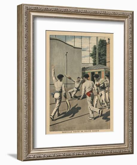 Fatal Basque Pelota, Illustration from 'Le Petit Journal', Supplement Illustre, 26th May 1907-French School-Framed Giclee Print