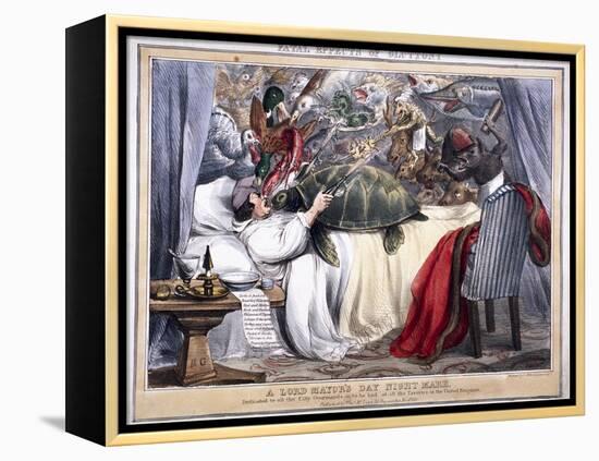 Fatal Effects of Gluttony, a Lord Mayor's Day Night Mare, 1830-null-Framed Premier Image Canvas