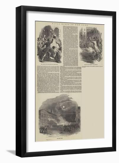 Fatal Riots in New York-null-Framed Giclee Print