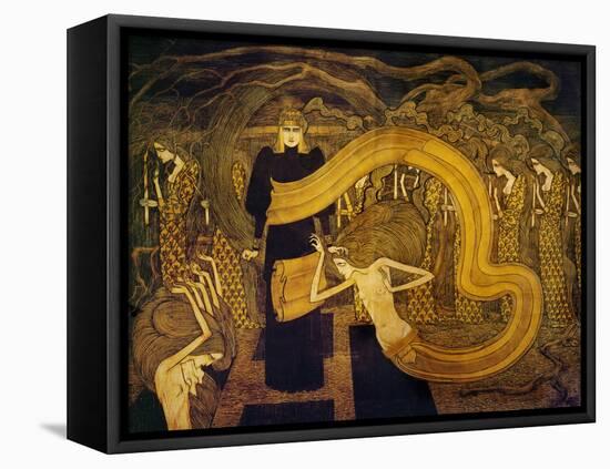 Fatalite. Watercolour (1893).-Jan Toorop-Framed Premier Image Canvas