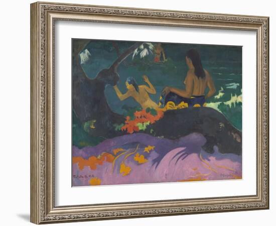 Fatata Te Miti (By the Sea), 1892-Paul Gauguin-Framed Giclee Print