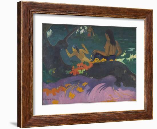 Fatata Te Miti (By the Sea), 1892-Paul Gauguin-Framed Giclee Print