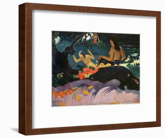 Fatata Te Miti (By the Sea) 1892-Paul Gauguin-Framed Premium Giclee Print