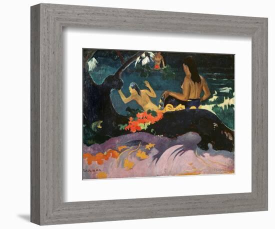 Fatata Te Miti (By the Sea) 1892-Paul Gauguin-Framed Premium Giclee Print