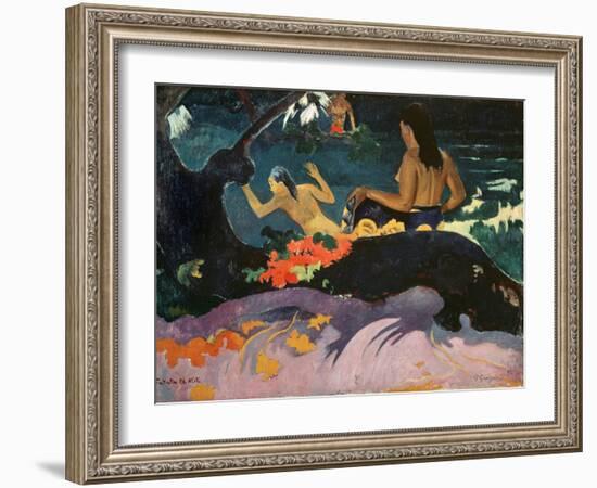 Fatata Te Miti (By the Sea) 1892-Paul Gauguin-Framed Giclee Print