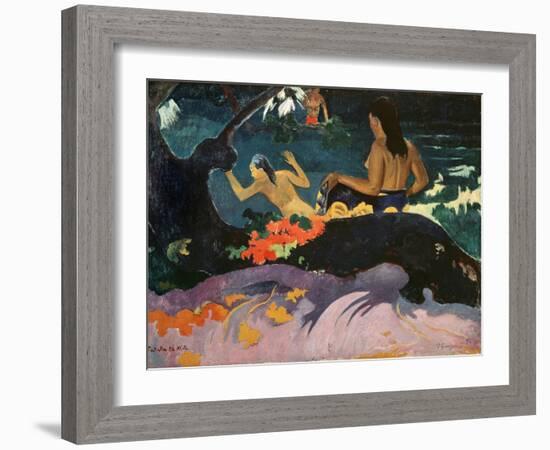 Fatata Te Miti (By the Sea) 1892-Paul Gauguin-Framed Giclee Print