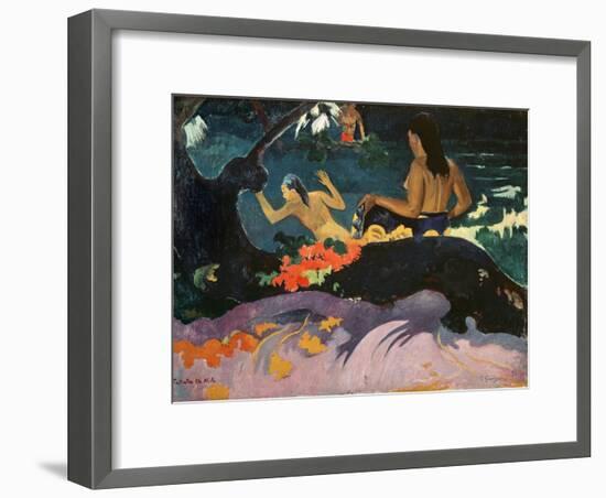 Fatata Te Miti (By the Sea) 1892-Paul Gauguin-Framed Giclee Print