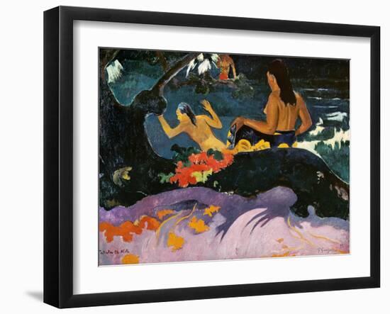 Fatata Te Miti (By the Sea), 1892-Paul Gauguin-Framed Giclee Print