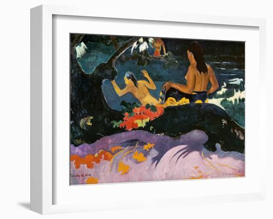 Fatata Te Miti (By the Sea), 1892-Paul Gauguin-Framed Giclee Print